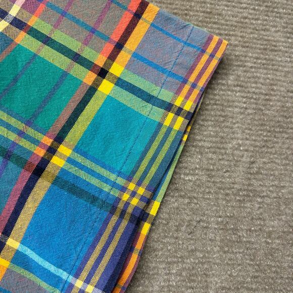 Cinch Vintage Shirt Mens Large Short Sleeve Button Down Pastel Plaid y2k - Picture 9 of 12